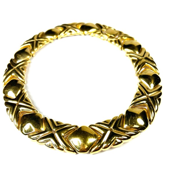 Super Nice Vintage Givenchy Gold Choker - Picture 2 of 8